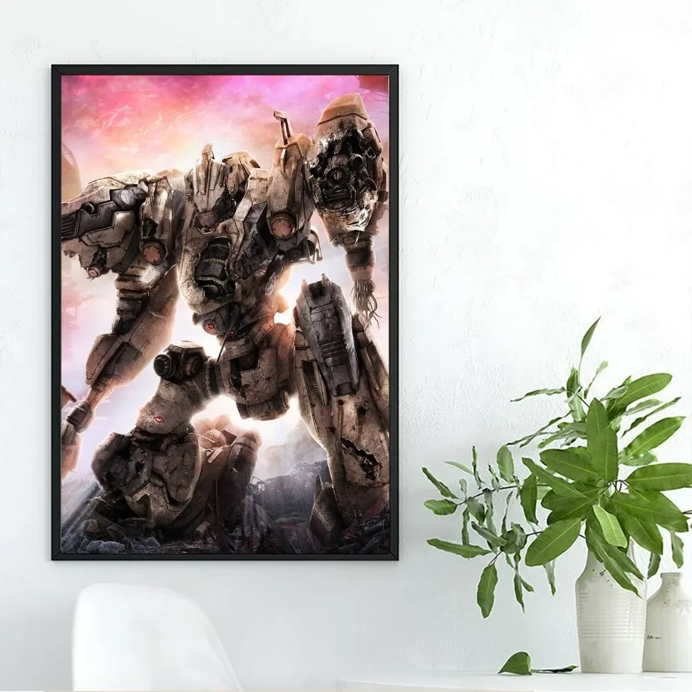 Armored Core VI Fires of Rubicon Game Poster Posters Kraft Paper Vintage Poster Wall Art Aesthetic 1 - Armored Core Merch
