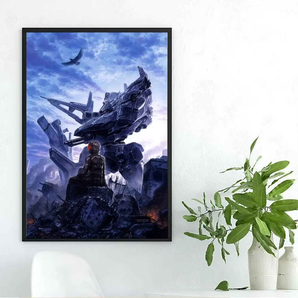 Armored Core VI Fires of Rubicon Game Poster Posters Kraft Paper Vintage Poster Wall Art Aesthetic 4 - Armored Core Merch